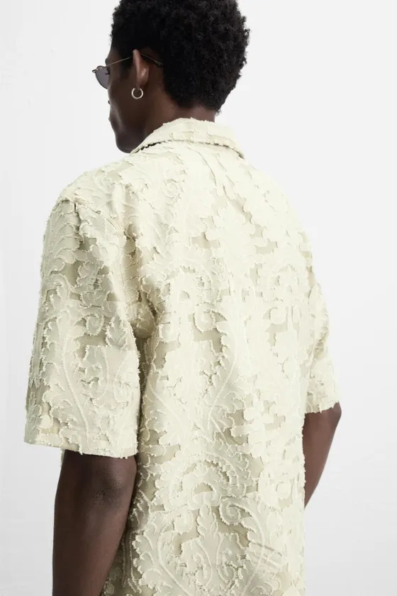 РУБАШКА JACQUARD С ГЕОМЕТРИЧЕСКИМ УЗОРОМ