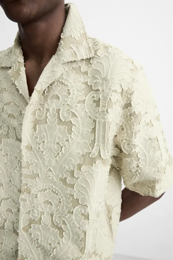 РУБАШКА JACQUARD С ГЕОМЕТРИЧЕСКИМ УЗОРОМ