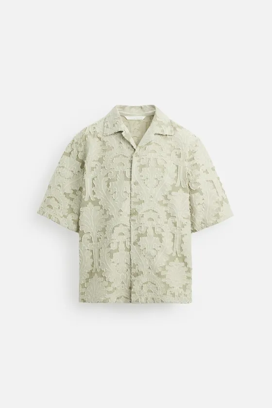 РУБАШКА JACQUARD С ГЕОМЕТРИЧЕСКИМ УЗОРОМ