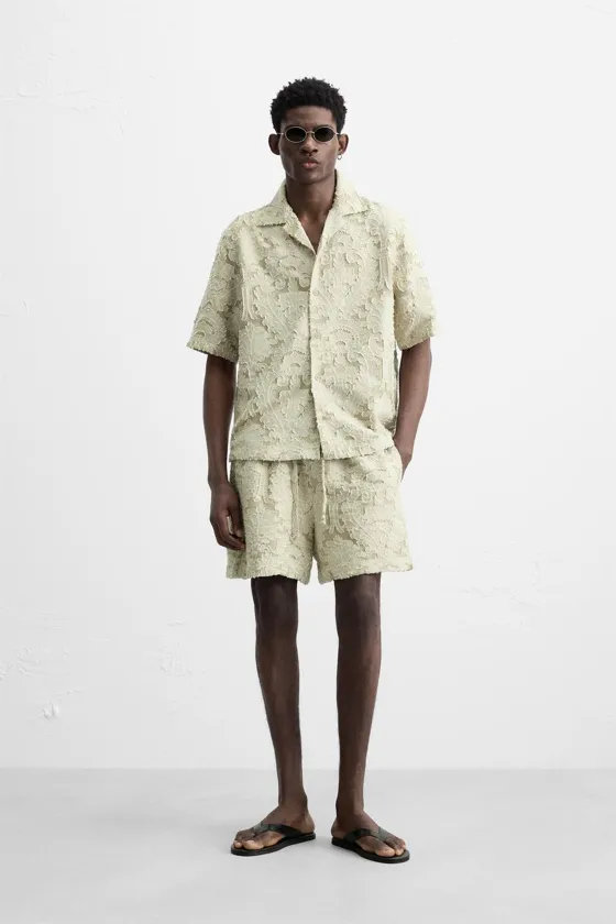 РУБАШКА JACQUARD С ГЕОМЕТРИЧЕСКИМ УЗОРОМ