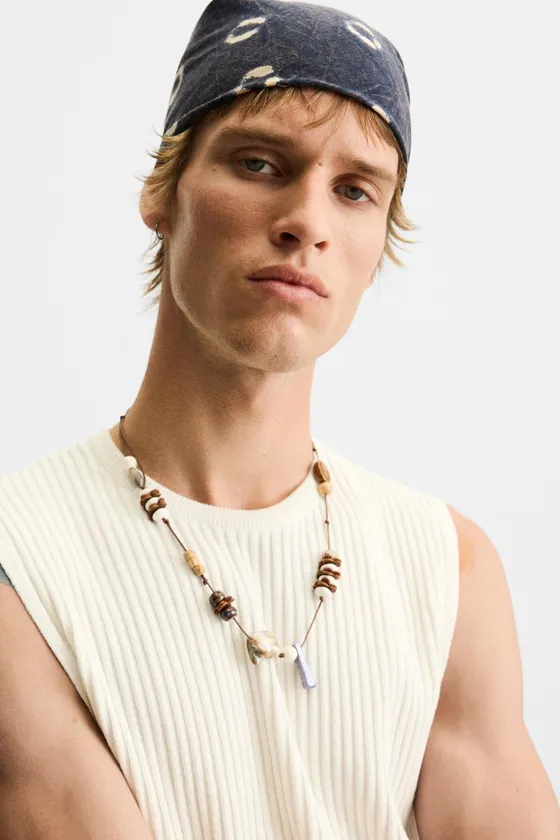 ТРИКОТАЖНЫЙ ТОП БЕЗ РУКАВОВ В РУБЧИК