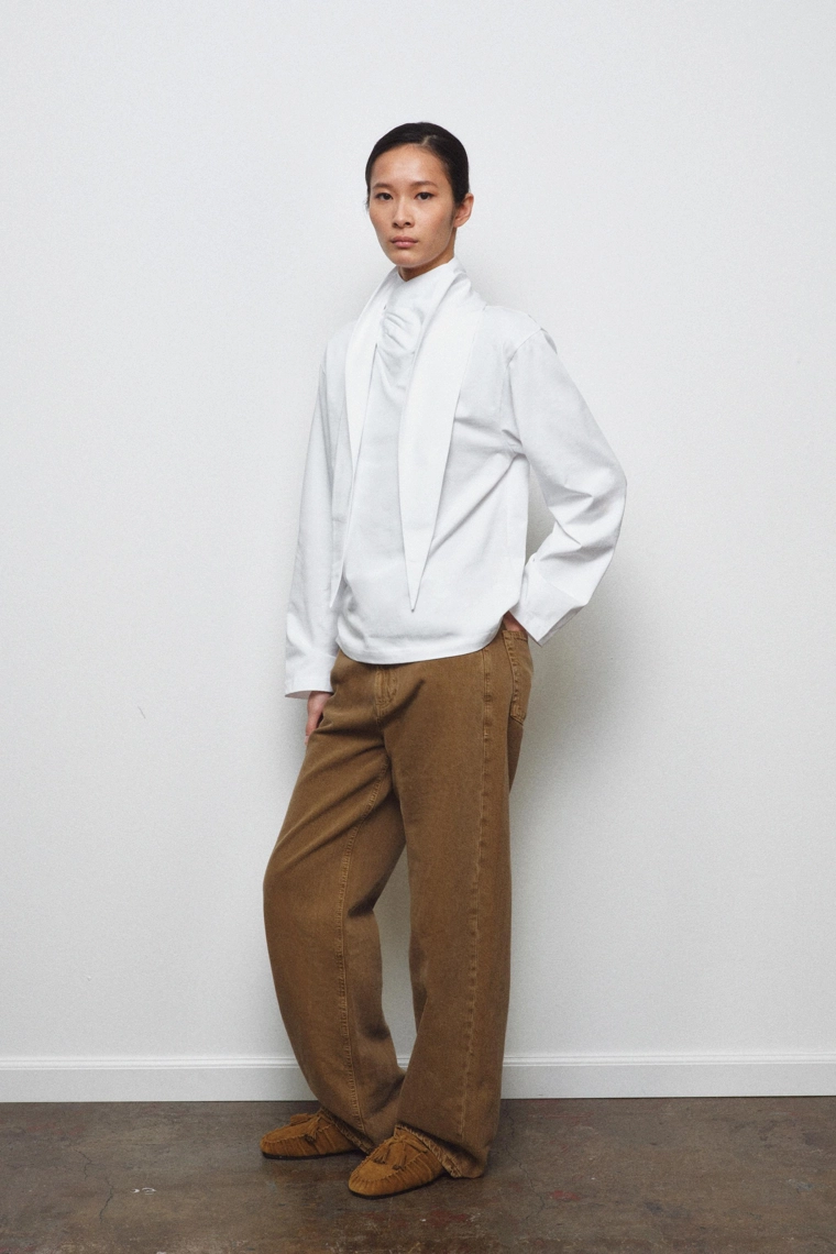 Футболка из плотного хлопка с бантом