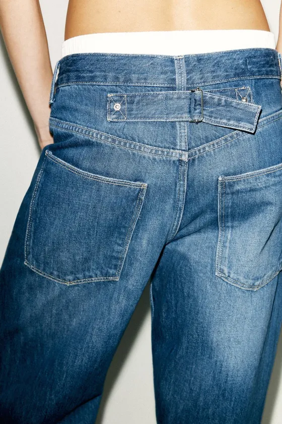 ДЖИНСЫ TRF BAGGY С ПРЯМЫМИ ШТАНИНАМИ И СРЕДНЕЙ ПОСАДКОЙ