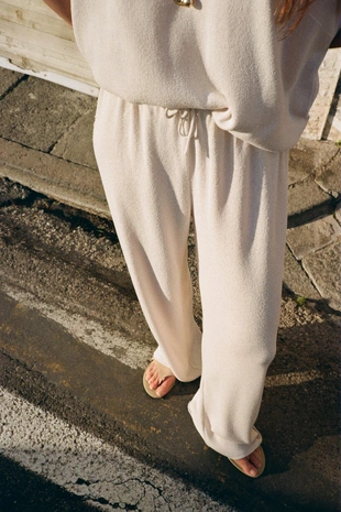 Брюки прямого кроя в стиле рустик