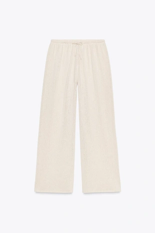 Брюки прямого кроя в стиле рустик