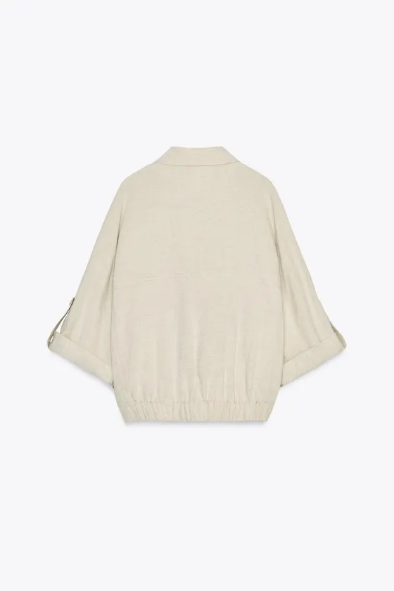 РУБАШКА В СТИЛЕ САФАРИ С КОРОТКИМИ РУКАВАМИ