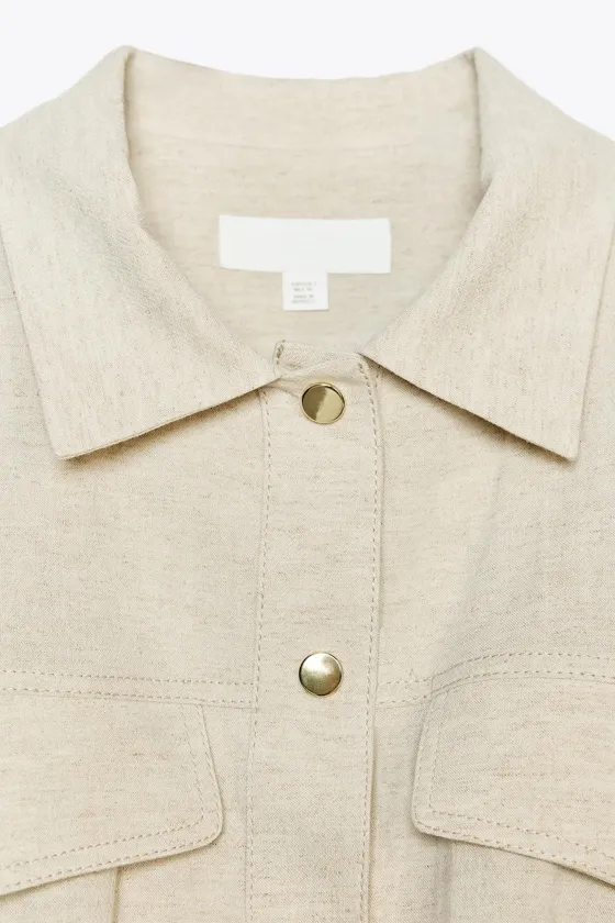 РУБАШКА В СТИЛЕ САФАРИ С КОРОТКИМИ РУКАВАМИ