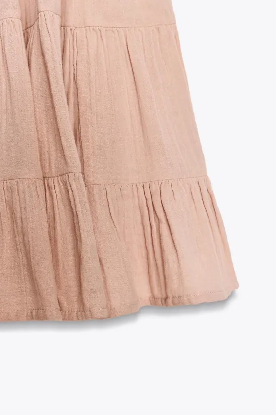 КОРОТКОЕ ПЛАТЬЕ ИЗ ШИФОНА С КРУЖЕВОМ