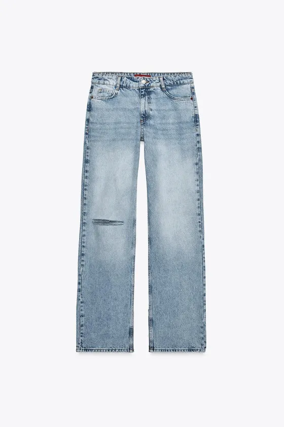 ДЖИНСЫ Z1975 SLIM FLARE LONG LENGTH С НИЗКОЙ ПОСАДКОЙ И РАЗРЕЗАМИ