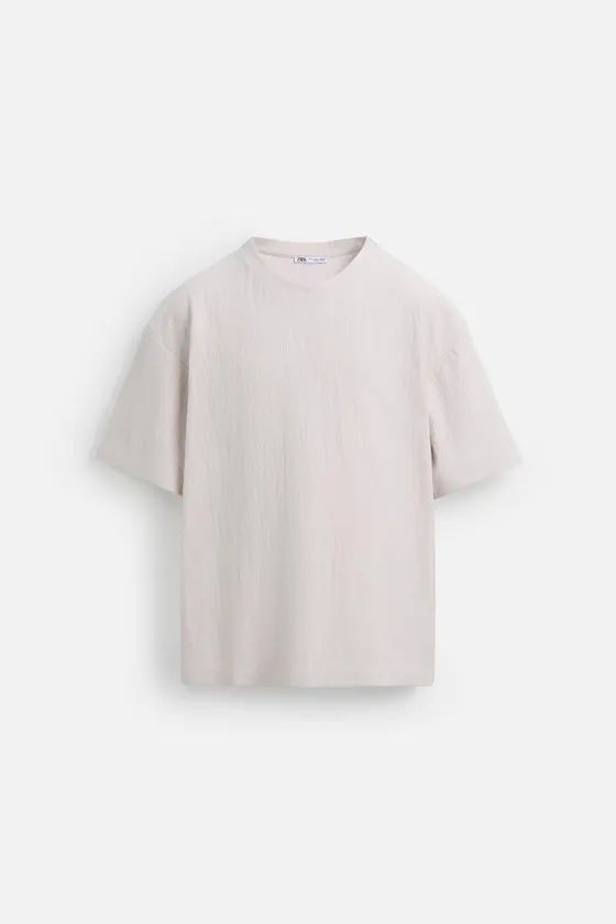 ФУТБОЛКА RELAXED FIT ИЗ РЕЛЬЕФНОЙ ТКАНИ