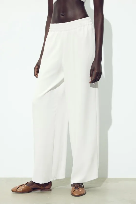 БРЮКИ WIDE LEG ИЗ КРЕПА
