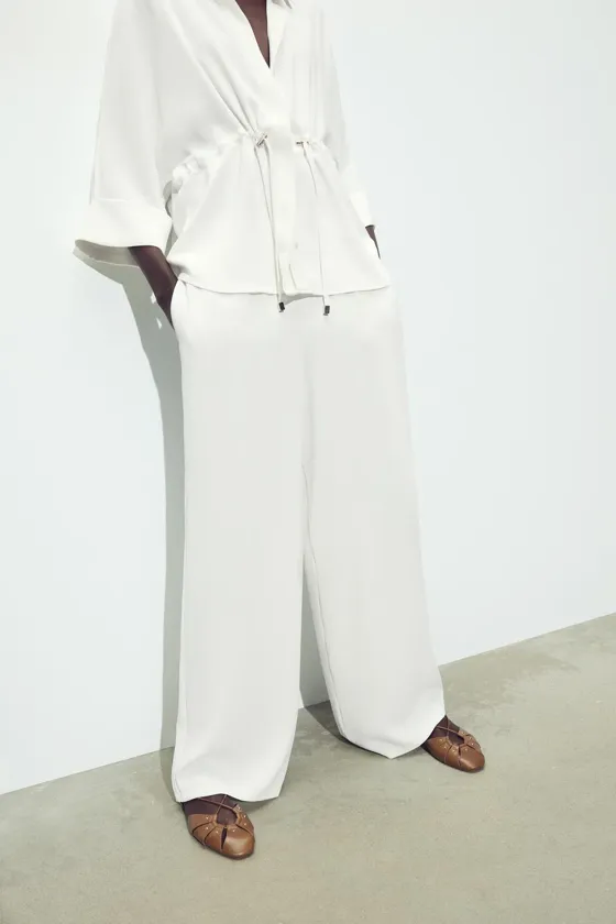 БРЮКИ WIDE LEG ИЗ КРЕПА