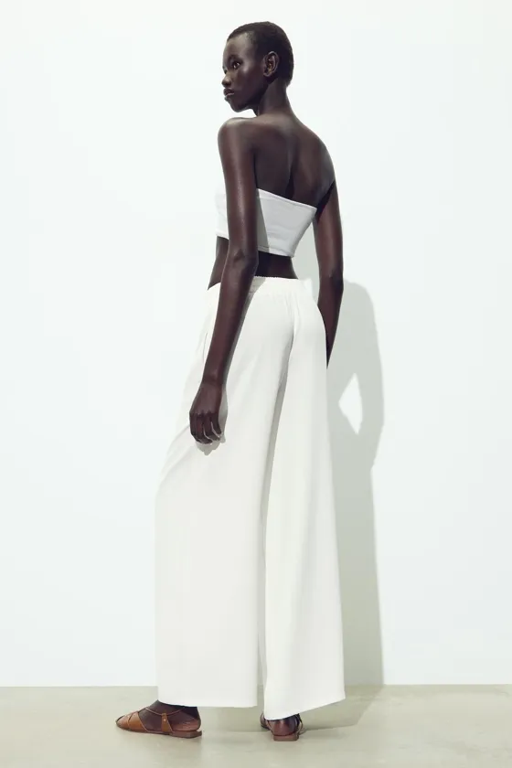 БРЮКИ WIDE LEG ИЗ КРЕПА