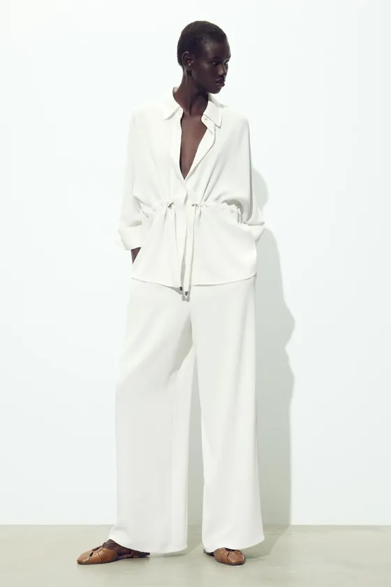 БРЮКИ WIDE LEG ИЗ КРЕПА
