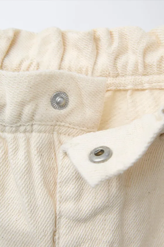 БРЮКИ ИЗ ТВИЛА СО СБОРКОЙ НА ПОЯСЕ