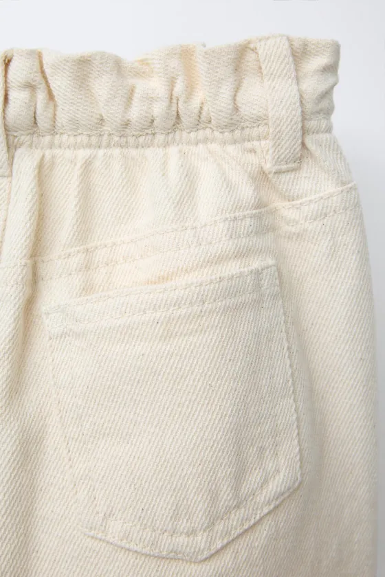 БРЮКИ ИЗ ТВИЛА СО СБОРКОЙ НА ПОЯСЕ