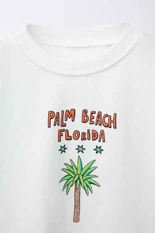 Футболка с принтом «пальмы»- Заказать в России