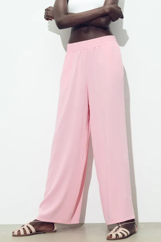 БРЮКИ WIDE LEG ИЗ КРЕПА