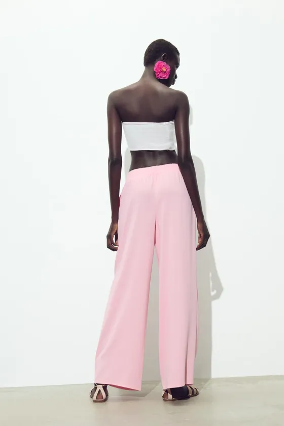 БРЮКИ WIDE LEG ИЗ КРЕПА