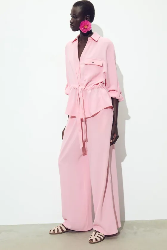 БРЮКИ WIDE LEG ИЗ КРЕПА