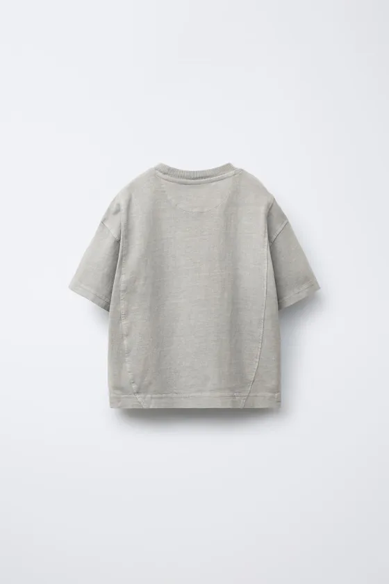 ФУТБОЛКА GARMENT DYE С ВЫШИТЫМ ЛОГОТИПОМ