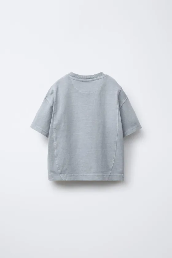 ФУТБОЛКА GARMENT DYE С ВЫШИТЫМ ЛОГОТИПОМ