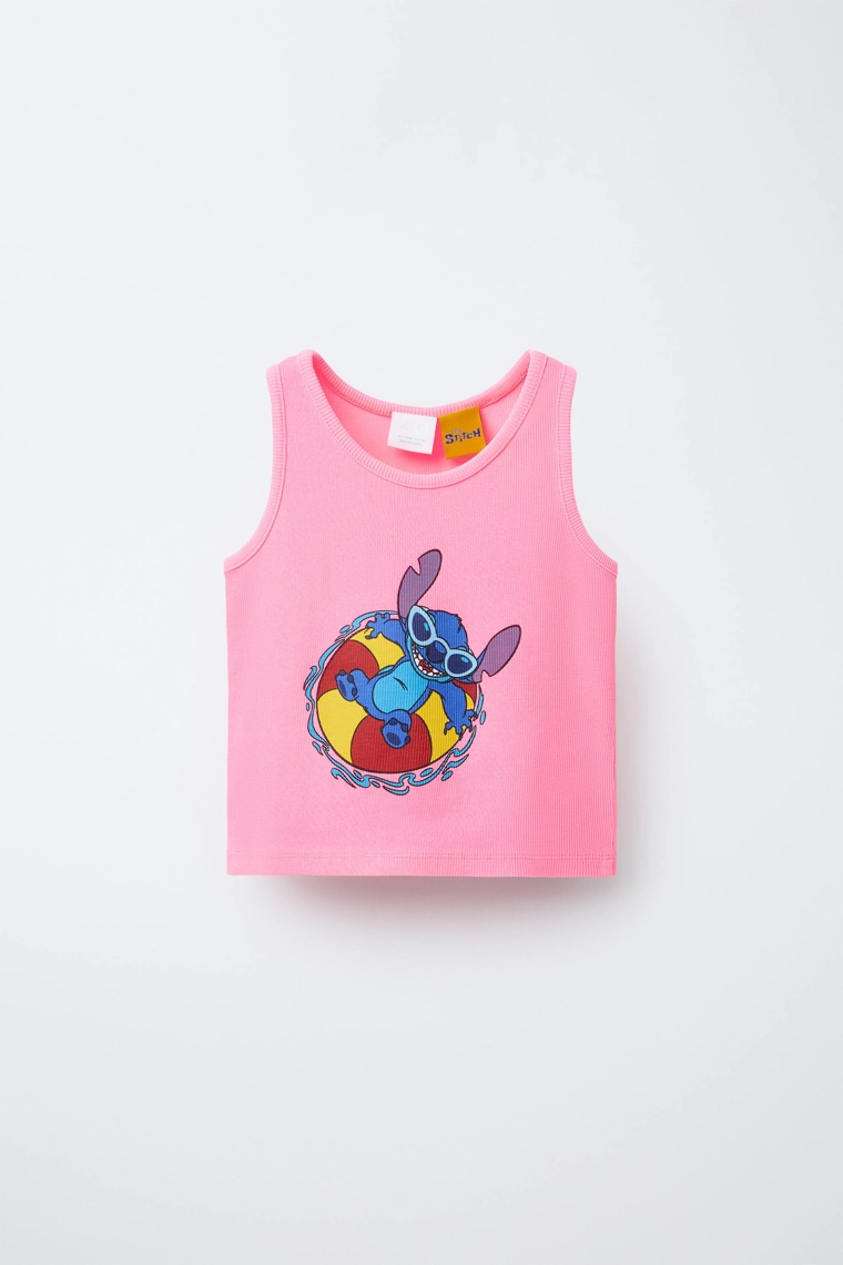 Ребристый топ с принтом lilo & stitch © disney