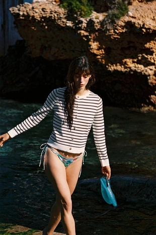 Кардиган в полоску- Заказать в России