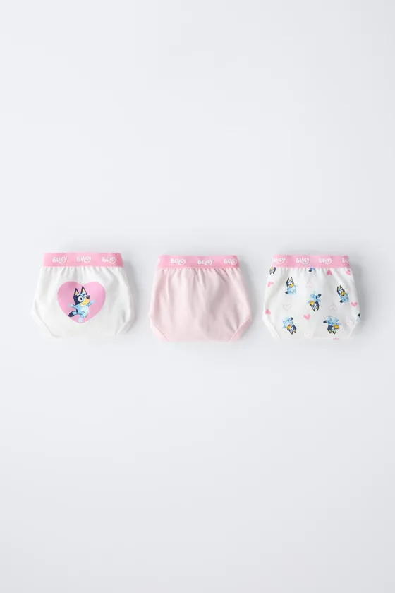 2–6 ЛЕТ/ НАБОР ИЗ ТРЕХ ТРУСОВ С ПРИНТАМИ «БЛУИ» © LUDO STUDIO