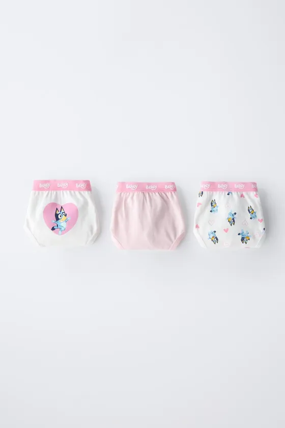 2–6 ЛЕТ/ НАБОР ИЗ ТРЕХ ТРУСОВ С ПРИНТАМИ «БЛУИ» © LUDO STUDIO