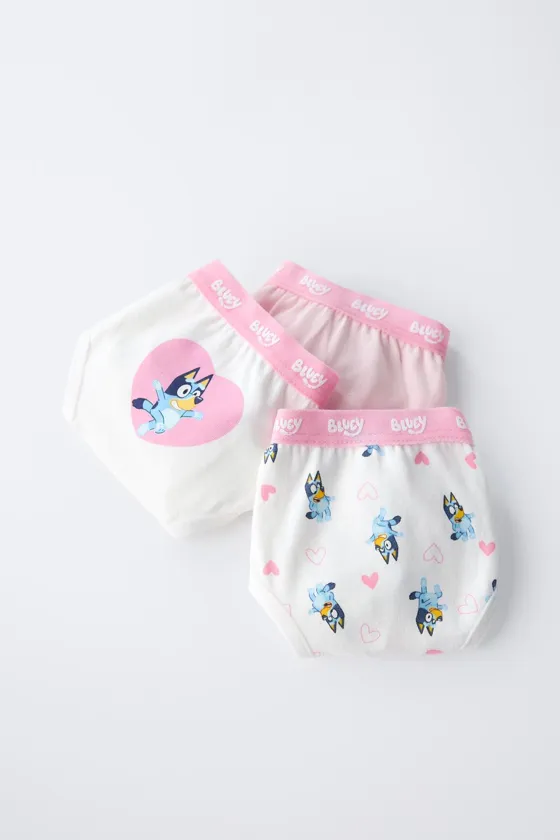 2–6 ЛЕТ/ НАБОР ИЗ ТРЕХ ТРУСОВ С ПРИНТАМИ «БЛУИ» © LUDO STUDIO