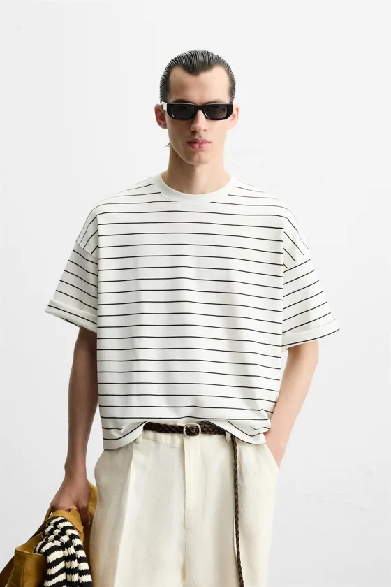 ФУТБОЛКА BOXY FIT В ПОЛОСКУ
