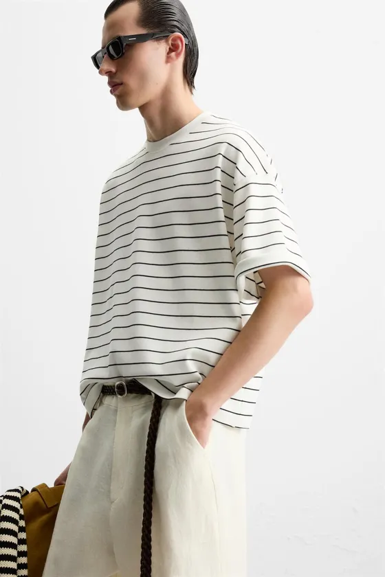 ФУТБОЛКА BOXY FIT В ПОЛОСКУ