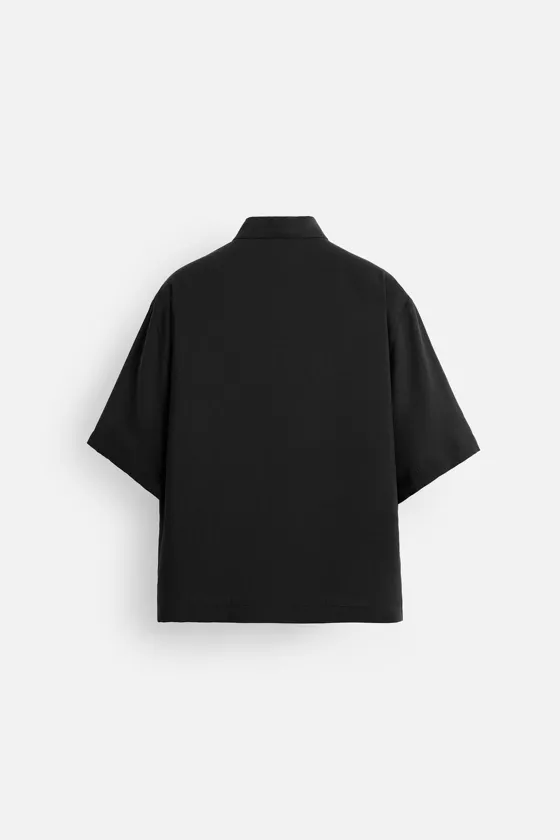 РУБАШКА RELAXED FIT ИЗ СТРУЯЩЕЙСЯ ТКАНИ