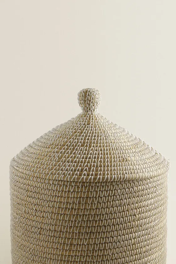 круглая корзина с крышкой
