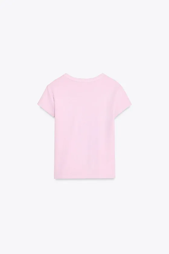 ФУТБОЛКА ИЗ ТКАНИ С ЭФФЕКТОМ ПОТЕРТОСТИ С ПРИНТОМ HELLO KITTY © 2025 SANRIO T-SHIRT