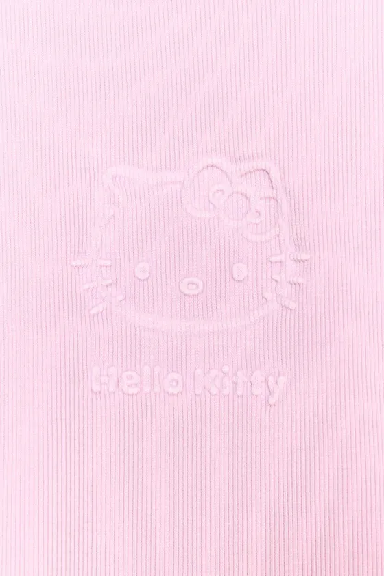 ФУТБОЛКА ИЗ ТКАНИ С ЭФФЕКТОМ ПОТЕРТОСТИ С ПРИНТОМ HELLO KITTY © 2025 SANRIO T-SHIRT