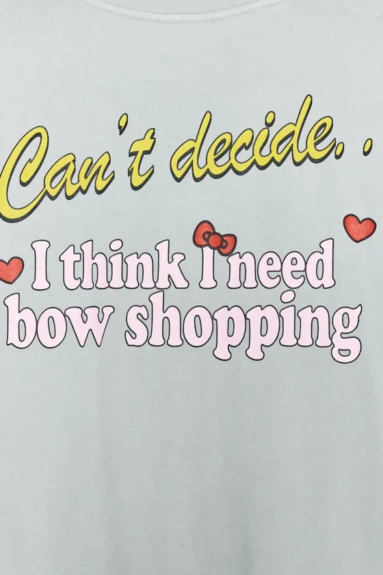 ФУТБОЛКА ИЗ ТКАНИ С ЭФФЕКТОМ ПОТЕРТОСТИ С ПРИНТОМ HELLO KITTY © 2025 SANRIO T-SHIRT
