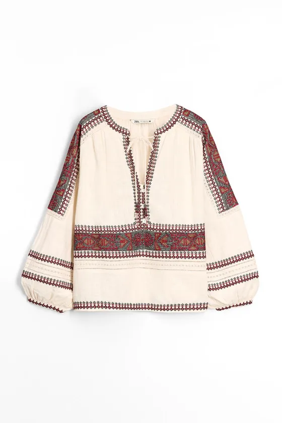 БЛУЗА С ВЫШИВКОЙ — ZW COLLECTION