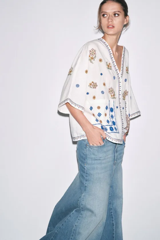 БЛУЗА С ВЫШИВКОЙ — ZW COLLECTION