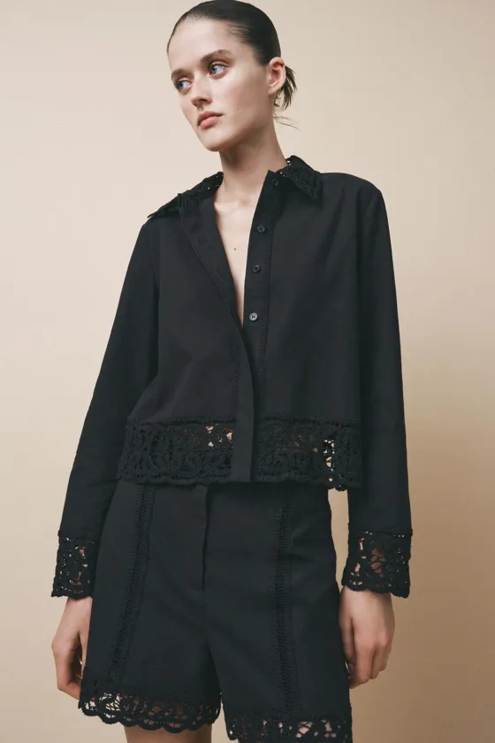 ШОРТЫ С КРУЖЕВОМ КРОШЕ — ZW COLLECTION