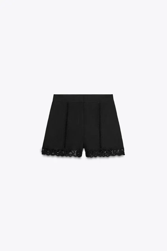 ШОРТЫ С КРУЖЕВОМ КРОШЕ — ZW COLLECTION