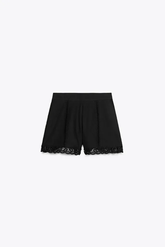 ШОРТЫ С КРУЖЕВОМ КРОШЕ — ZW COLLECTION