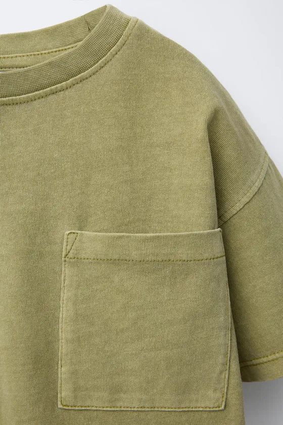 ФУТБОЛКА GARMENT DYE С КАРМАНОМ