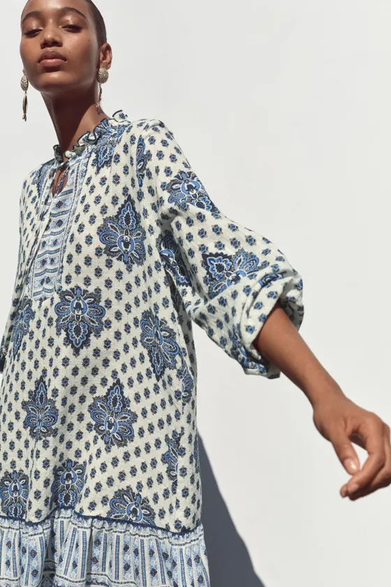 МИНИ-ПЛАТЬЕ С ПРИНТОМ