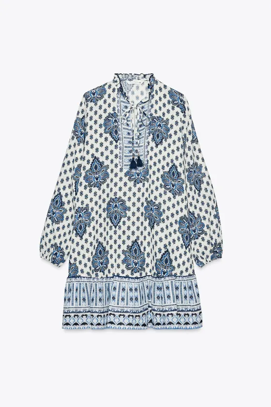 МИНИ-ПЛАТЬЕ С ПРИНТОМ