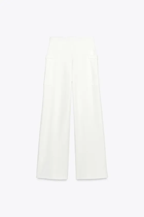 БРЮКИ WIDE LEG С КАРМАНАМИ