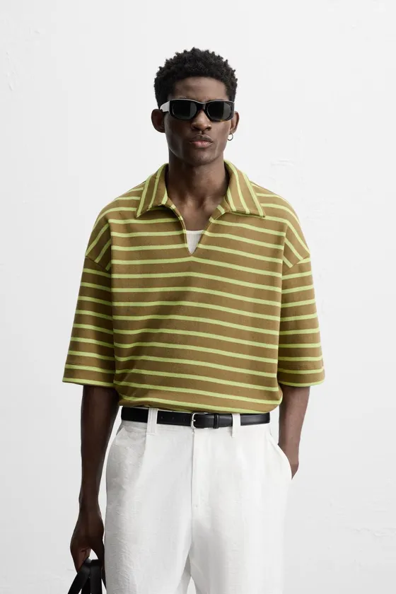 ПОЛО RELAXED FIT В ПОЛОСКУ