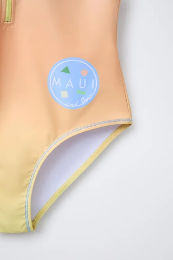 Детский купальный костюм maui & sons с молнией