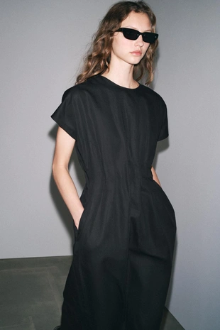 Платье миди со сборками — ZW COLLECTION